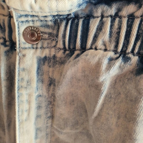 Denim shorts with elastic waist, like new, size L 40 12