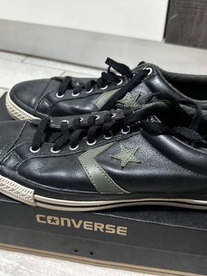 Converse All Star δερμάτινα μεταχειρισμένα παπούτσια, μέγεθος 44, μαύρα