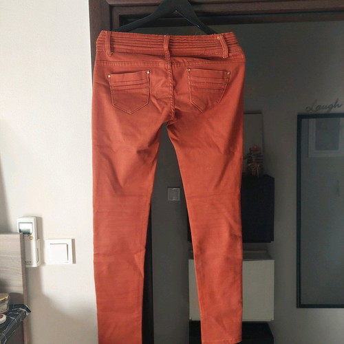 Low-rise pants used, brown, size M