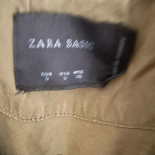 Zara cotton dress like new, size S, khaki with belt