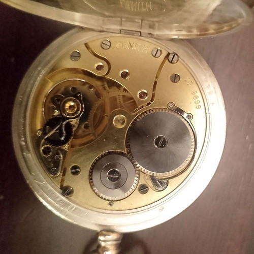 Zenith Lepine Pocket Watch 1919, like new, silver case