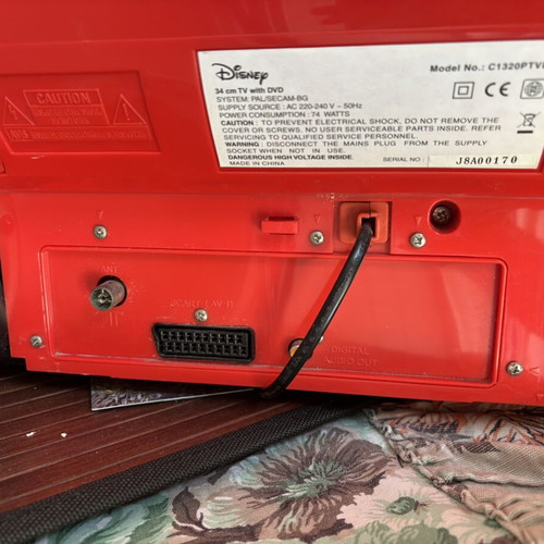 Retro Disney Cars Lightning McQueen TV used, non-functional for parts