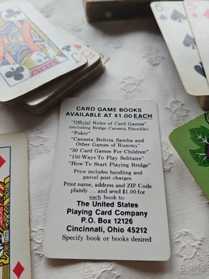 Hamilton playing cards used, 2 decks with box
