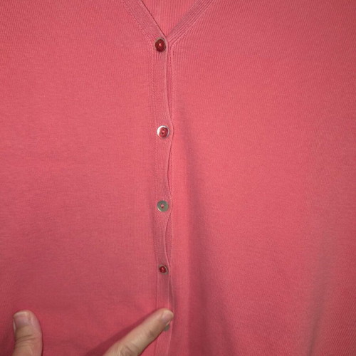 Cardigan United Colors of Benetton coral color used with button wear