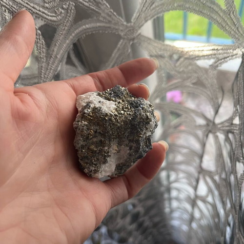 Pyrite and Quartz new mineral specimen