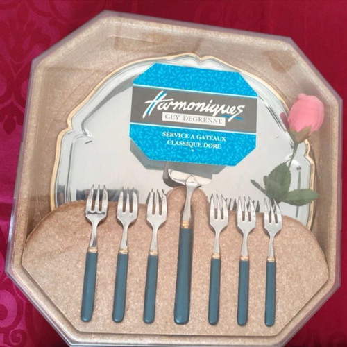 Harmoniques Guy Degrenne Cake Serving Set new