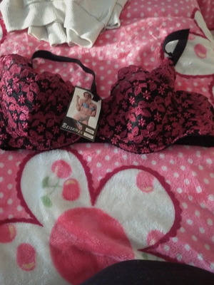 Bejshifen bra new with embossed bordeaux patterns 75D