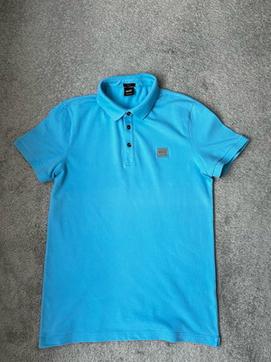 Boss Passenger Polo Shirt Bright Blue Slim XL like new