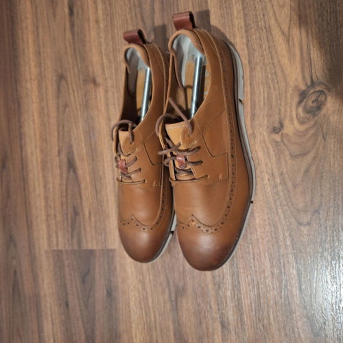 Clarks Trigenic shoes brown like new, genuine leather, size 45