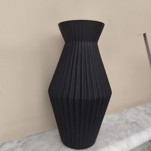 Black glass vase