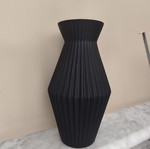 Black glass vase