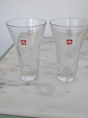 Illy Fredo Cappuccino Glasses set of 2 like new