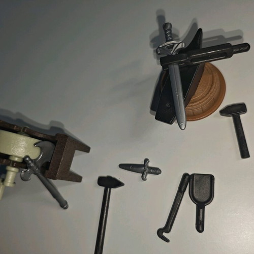 Playmobil blacksmith set new with anvil and tools