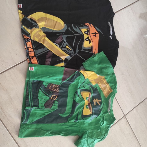 Lego Ninjago T-shirts, pack of 2, black and green