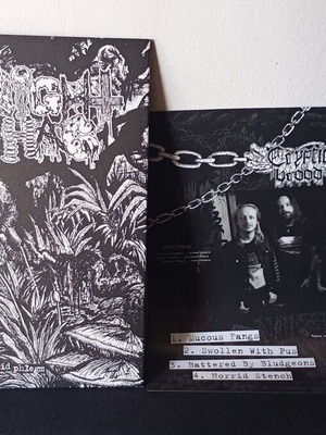 Cryptic Brood / Night Hag – Swollen With Rancid Phlegm LP μεταχειρισμένο, μαύρο βινύλιο