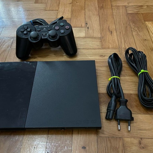PlayStation 2 Slim SCPH-90004 κονσόλα σαν καινούργιο με αυθεντικό χειριστήριο και καλώδια