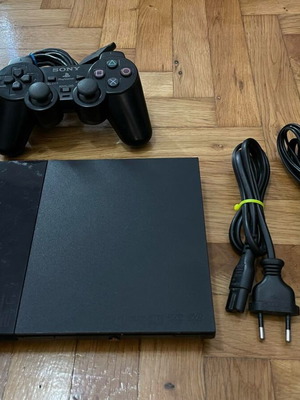 PlayStation 2 Slim SCPH-90004 κονσόλα σαν καινούργιο με αυθεντικό χειριστήριο και καλώδια