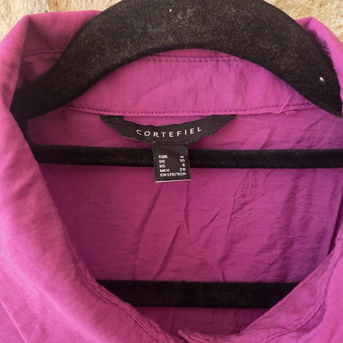 Cortefiel Magenta Shirt Boho Maxi Dress like new, size M