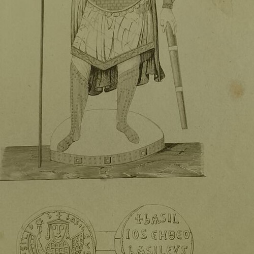 Ατσαλογραφία Βασίλειος Α' ο Μακεδών 1840, Βυζαντινός αυτοκράτορας