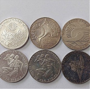 6 Γερμανικά Ασημένια Νομίσματα 10 Μάρκα