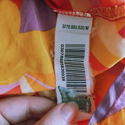 Zara multicolor hippie style blouse, size S, silk