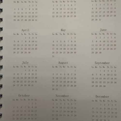 Planner diary new with spiral, stickers and magnetic bookmark