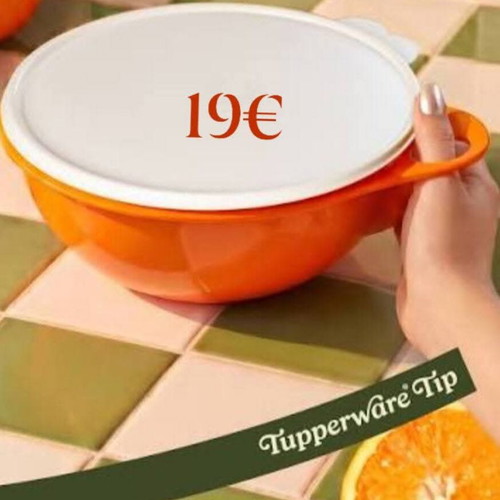 Tupperware baking set new, 2 pieces, airtight 3L bowl and silicone spatula