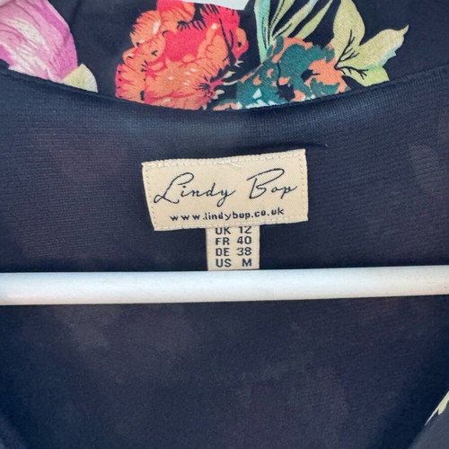 Lindy Bop floral dress like new, black with colorful flowers