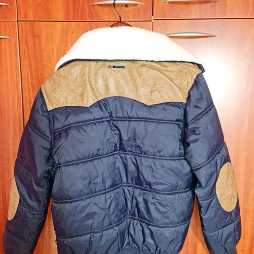 Geographical Norway jacket 12 years like new, blue with brown details