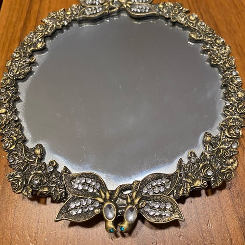 Metal small mirror used