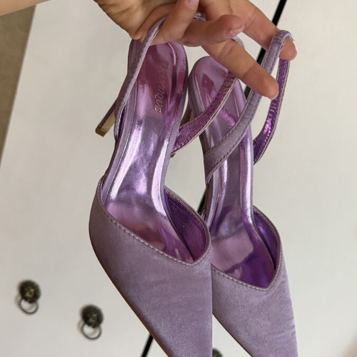 Sling back pumps size 39 new, pink and purple