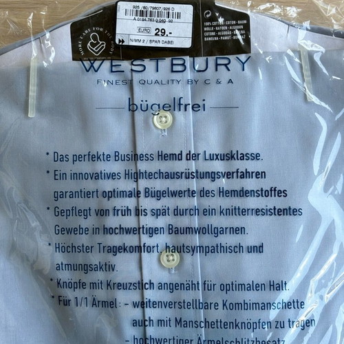 New Westbury solid color shirt, light blue, size M