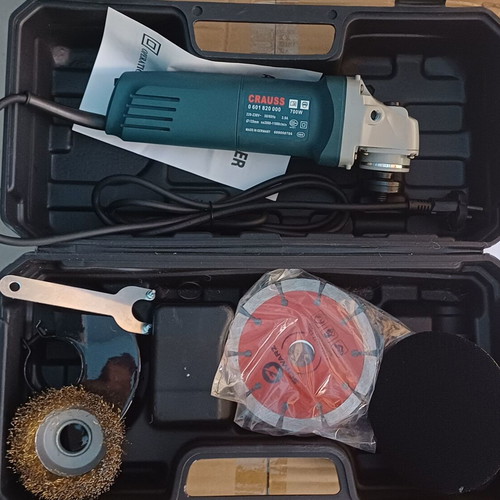 Electric Angle Grinder 125mm 750W with 6 Speeds in Plastic Case