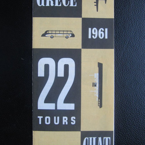 Chat travel agency advertising flyer 1961 like new, French