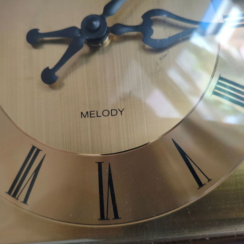 Dugena Melody Quartz Wall Clock Gold Octagonal with Roman Numerals like new