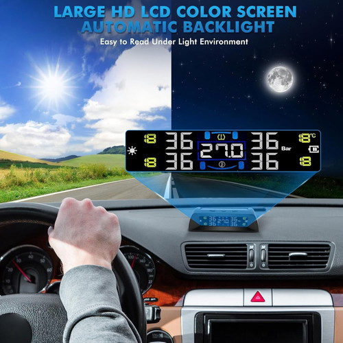 TPMS tire pressure monitoring system like new with solar charging