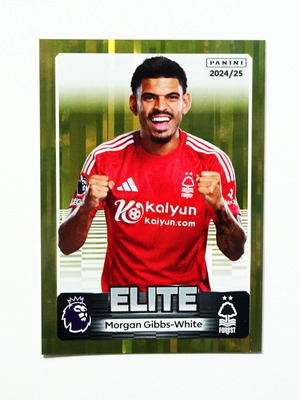 Panini Premier League 2025 Gold Parallel Sticker - Morgan Gibbs-White (Nottingham Forest)