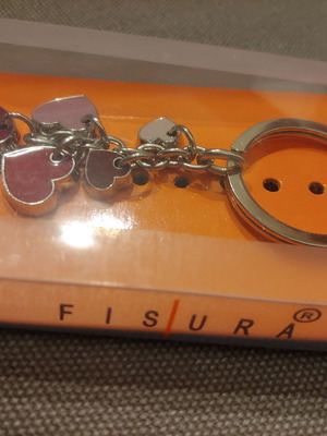 Μπρελόκ Fisura καινούργιο με 5 καρδιές πολύχρωμο