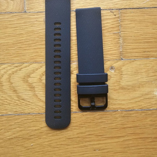 Silicone watch strap black 22mm new