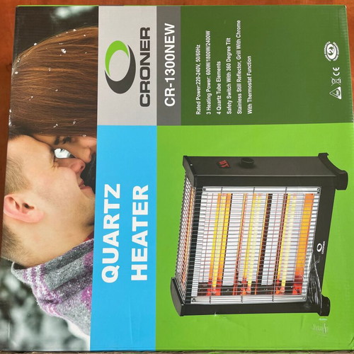 Croner CR1300 Quartz Heater with Thermostat 2400W new