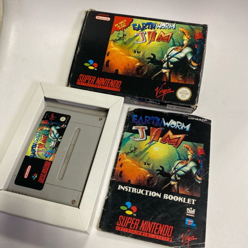 Earthworm Jim Super Nintendo SNES used, complete, English