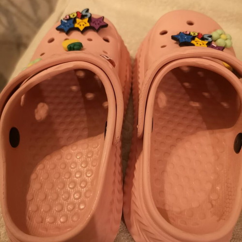 Salmon pink children's clogs size 29