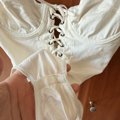 Intimissimi white cotton bodysuit size M like new