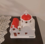 Decorative Mykonos church new with internal light gypsum 15×17