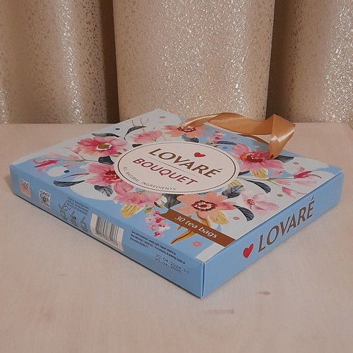 Tea storage box like new, cardboard