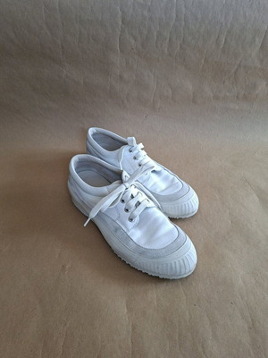 Hogan H668 white leather sneakers used with suede inserts