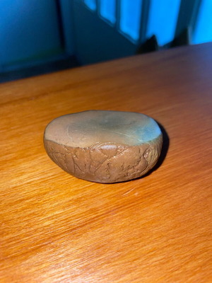 Potato-shaped stone new, possibly basalt