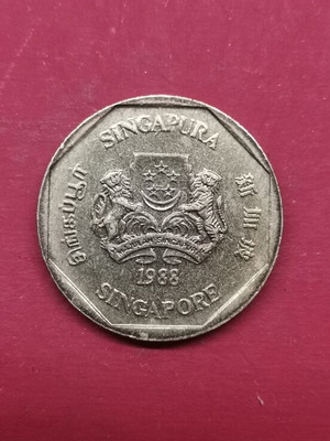 Singapore 1 Dollar Coin 1988 like new