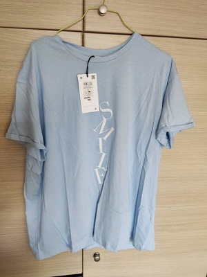 Pink Woman blouse new, size L, blue