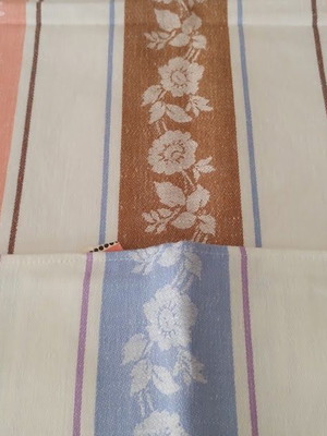 Vintage kitchen towels set of 3 linen cotton new